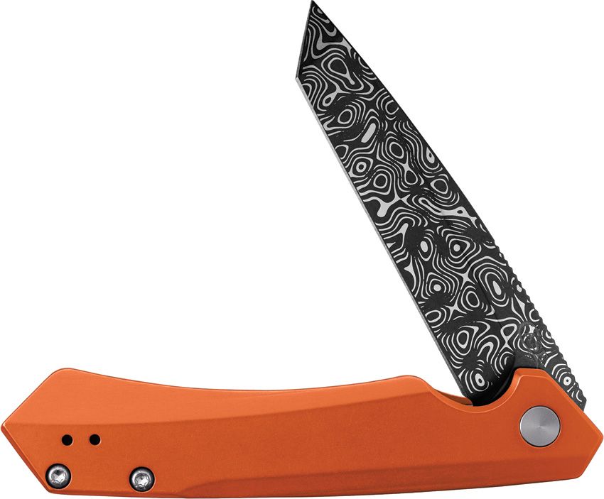 CASE CUTLERY Kinuza Tanto Orange/Damascus Print