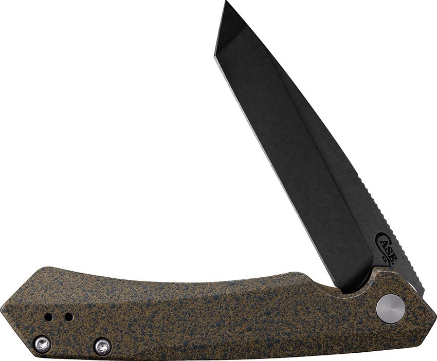 CASE CUTLERY Kinuza Tanto Dark Brown speckled Cerakote/BW