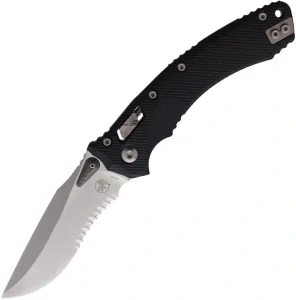 MICROTECH Amprhibian S/E Ram-Lok Black G-10/SW Serrated