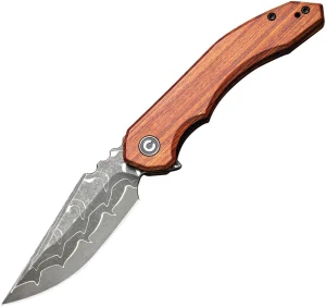 CIVIVI Bluetick Damascus/Guibourtia Wood