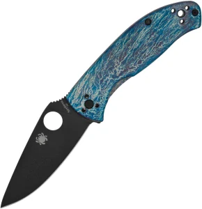 SPYDERCO Tenacious  R.I.L. Ti Blue Disarray/Black D2