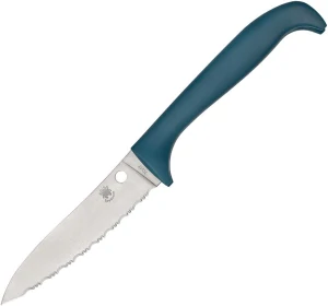 SPYDERCO Counter Puppy Blue Serrated 4"