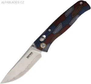 SRM KNIVES 255L-GQ2 Damascus paltern G-10