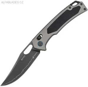 SRM KNIVES Retriver 9203AK2 Gray Aluminium/Laminated 140Cr