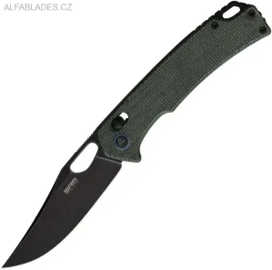 SRM KNIVES Retriver 9203-MG2 OD Green Micarta/10Cr15CoMoV