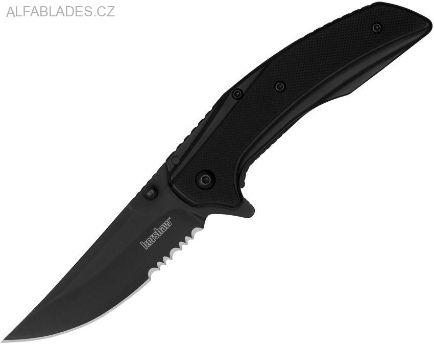 KERSHAW Outright Black G-10/Black PVD Serrated