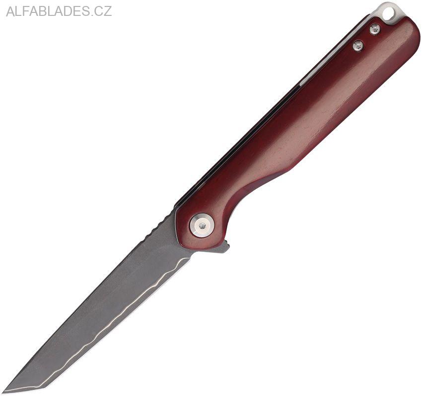 ROBESON CUTLERY Linerlock Red Bone/Damascus