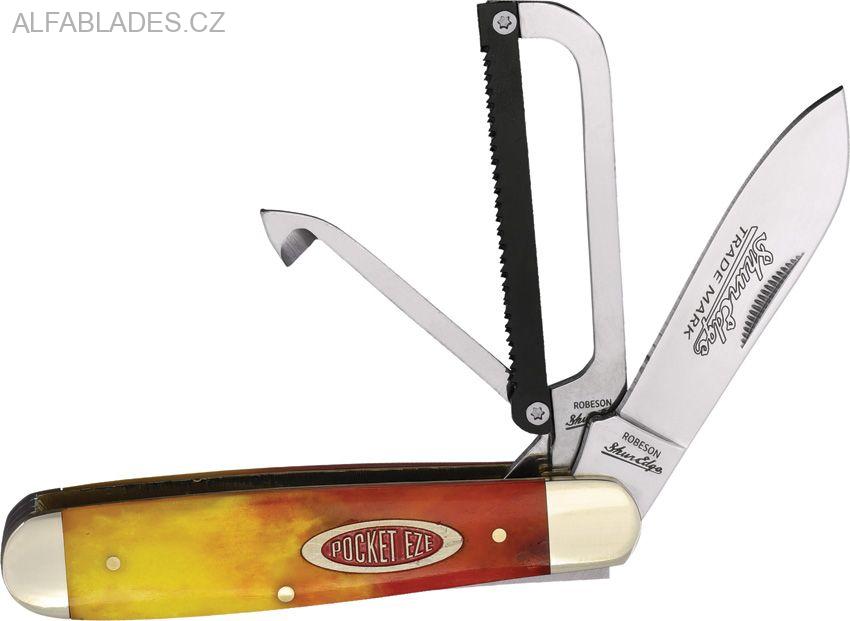 ROBESON CUTLERY Gamecock Red/Yellow Bone