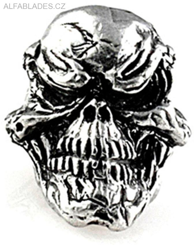 SCHMUCKATELLI Grins Skull Pewter