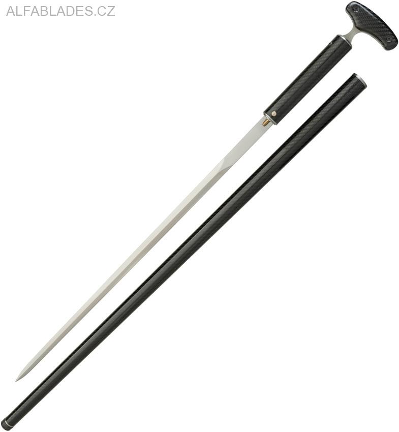 DRAGON KING Carbon Fiber Cane Sword w/Push Dagger