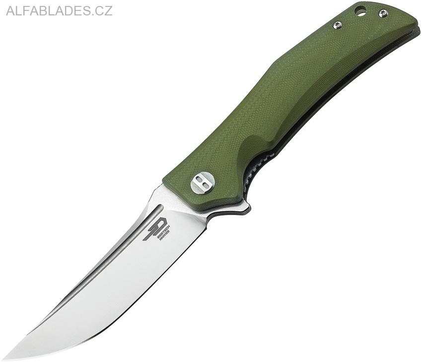 BESTECH KNIVES Scimitar Satin/OD Green