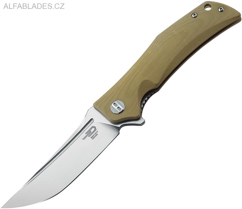 BESTECH KNIVES Scimitar Satin/Coyote