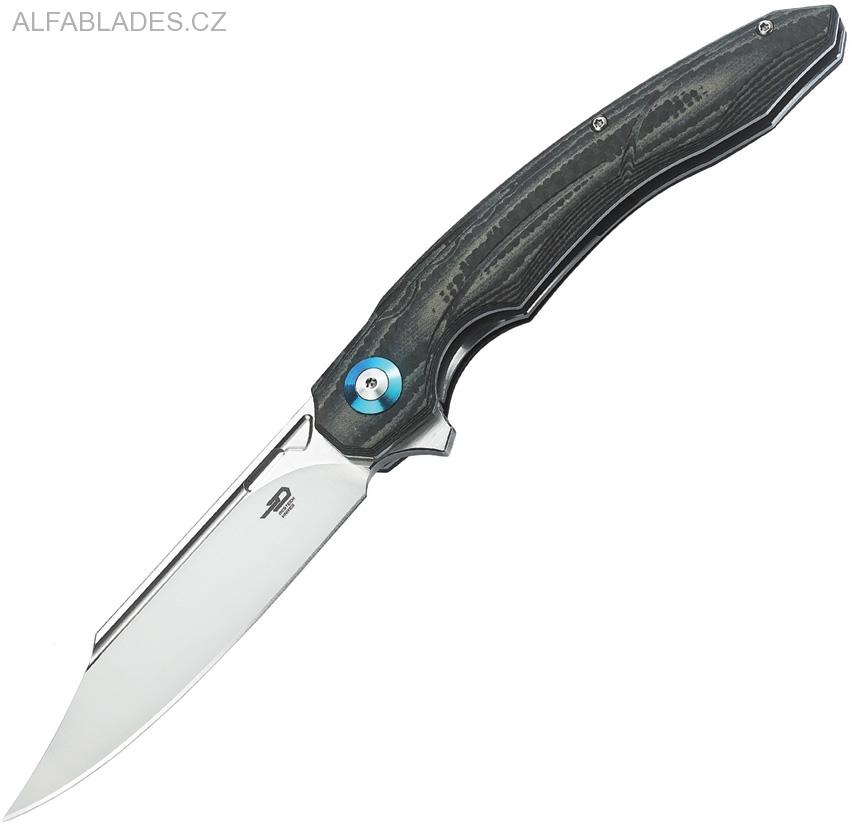 BESTECH KNIVES Fanga CF/Beige G-10 