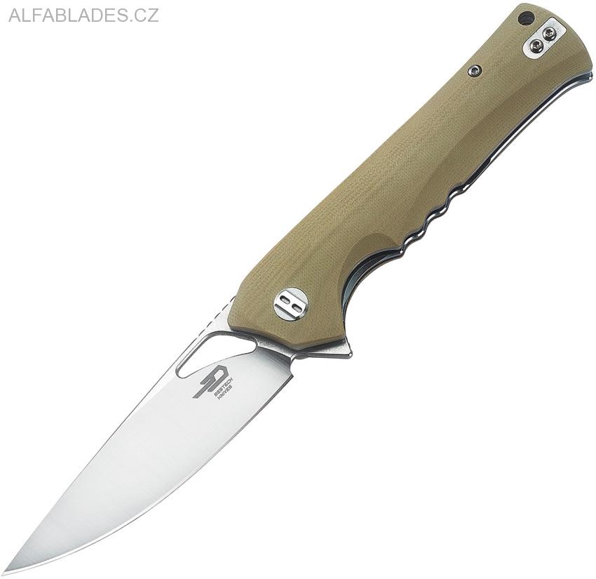 BESTECH KNIVES Muskie Satin/Beige 