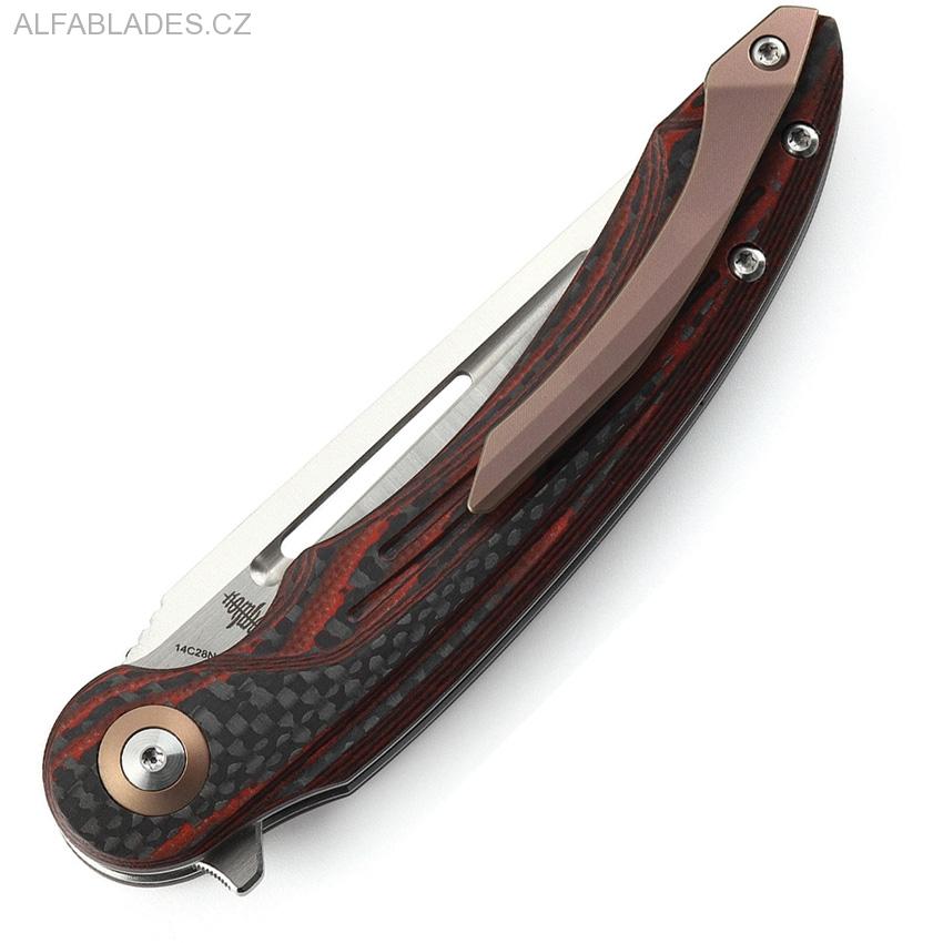 BESTECH KNIVES Irida G-10/CF Red