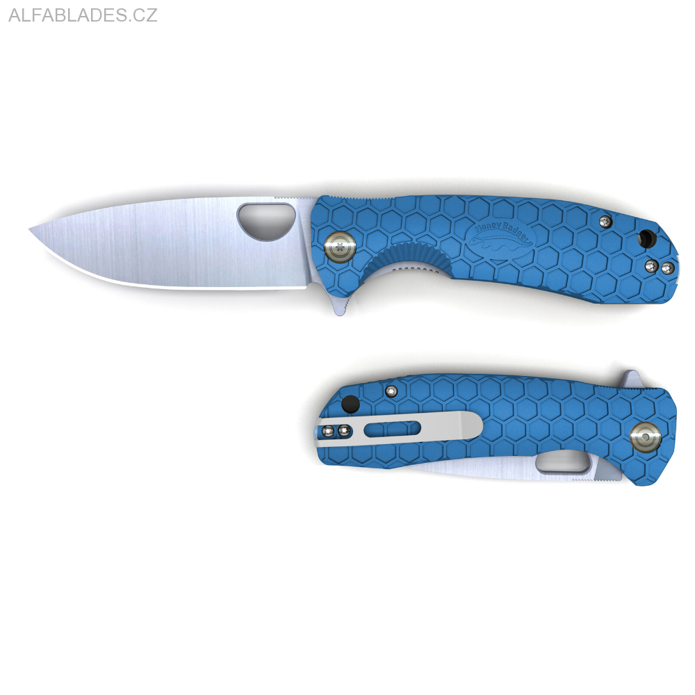 HONEY BADGER DropPoint Flipper Large D2 Blue