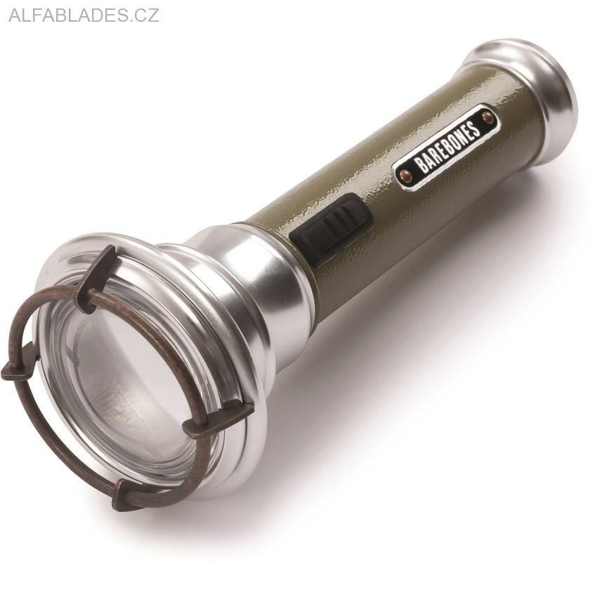 BAREBONES LIVING Vintage Flashlight OD Green