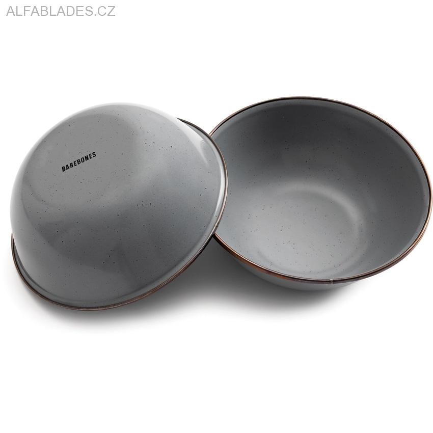 BAREBONES LIVING Enamel Bowl Set 2ks. Slate Gray