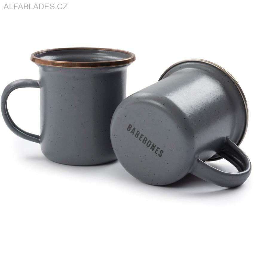 BAREBONES LIVING Enamel Espresso Cup Set 2ks. Slate Gray