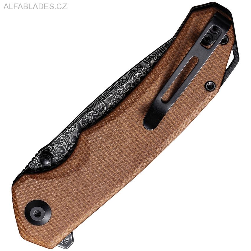 CIVIVI Brazen DropPoint Damascus/Brown