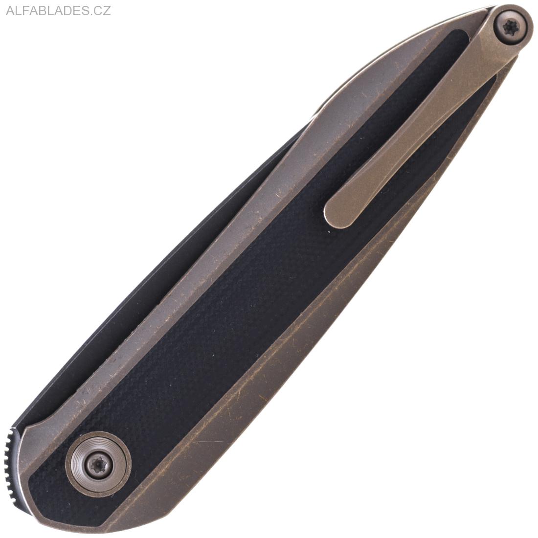 WE KNIFE 2010C Black Void Opus FrameLock Bronze/G-10