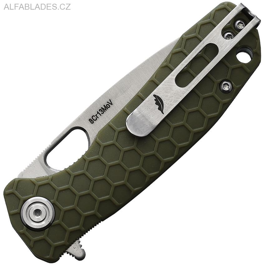HONEY BADGER DropPoint Flipper Small 8Cr13MoV Green
