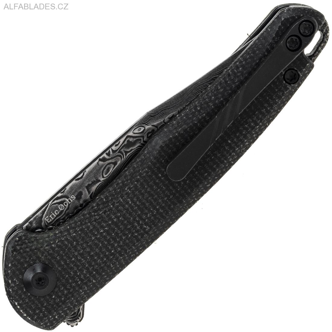 CIVIVI Mini Sandbar Damascus/Black Micarta