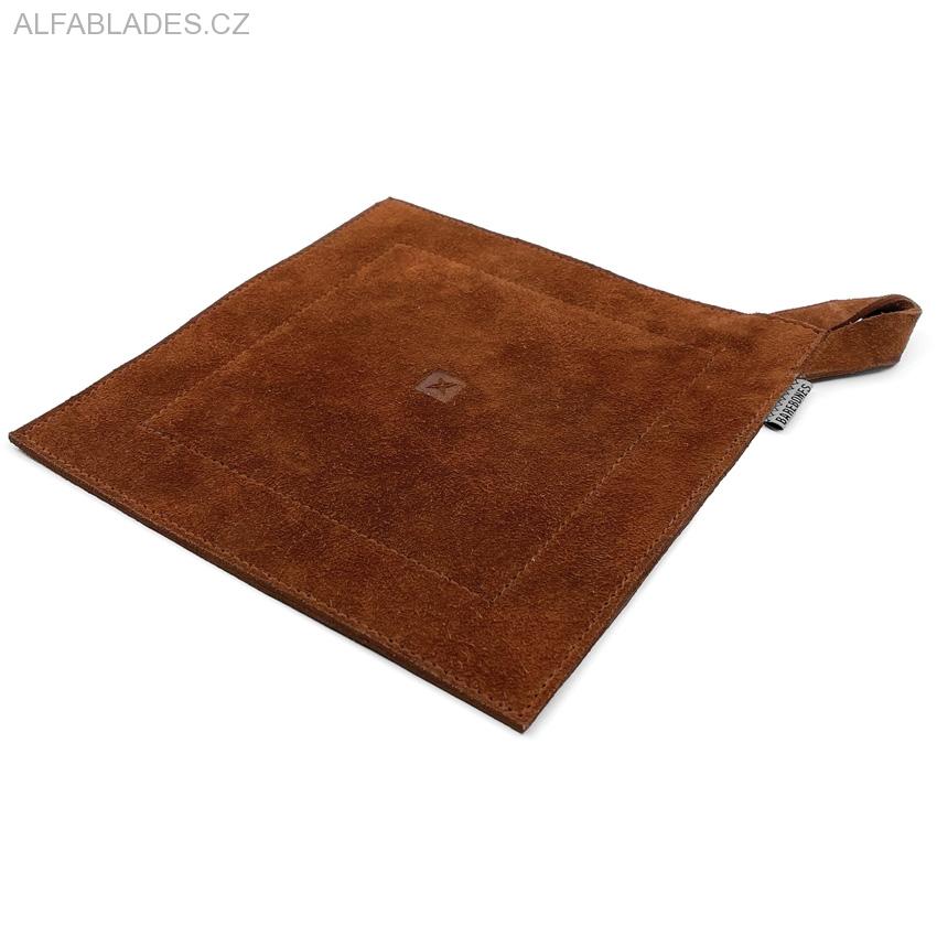 BAREBONES LIVING Suede Leather Hot Pad Brown