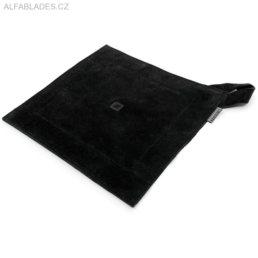BAREBONES LIVING Suede Leather Hot Pad Black 
