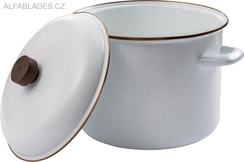 BAREBONES LIVING Enamel Stock Pot Eggshell
