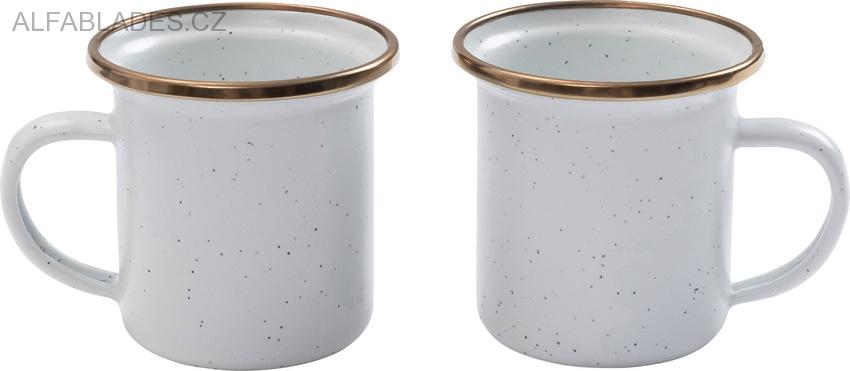 BAREBONES LIVING Enamel Espresso Cup Set 2ks. Eggshell