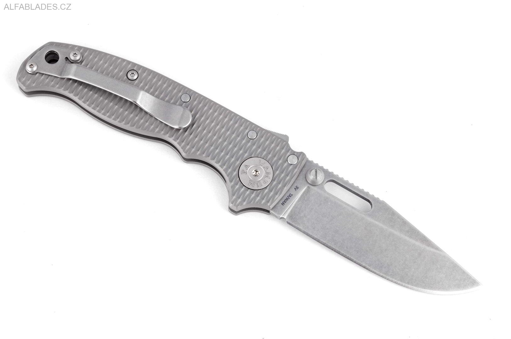 DEMKO AD20.5 Clip Point CPM 3V/Textured Ti