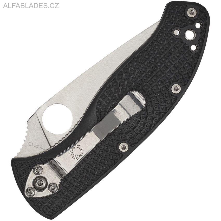 SPYDERCO Tenacious  LW 50/50 Serrated Satin/Black