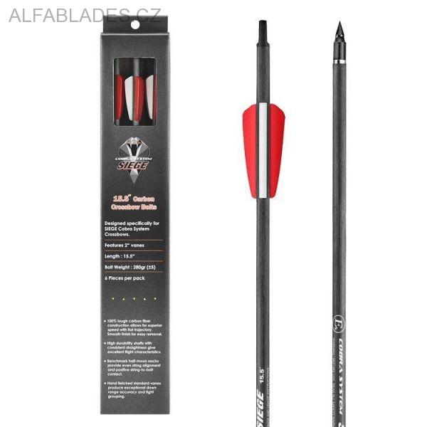 EK ARCHERY Siege Carbon Bolt 15,5" (280gr) 6ks.