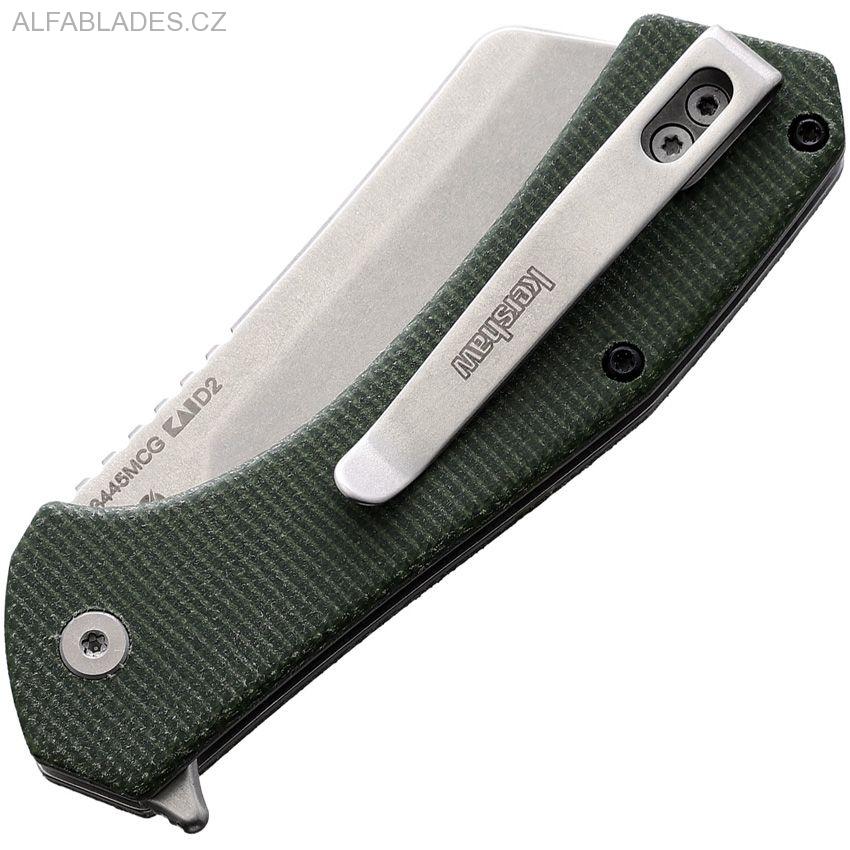 KERSHAW Static Green Micarta/SW D2