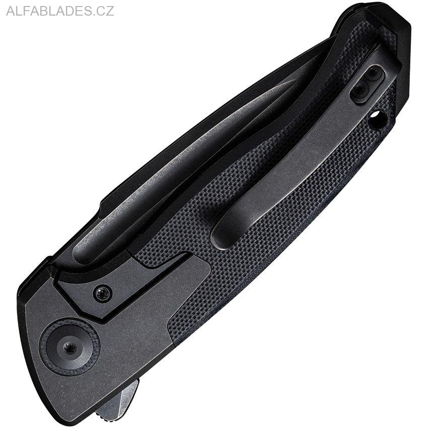 WE KNIFE 20078B-1 Press Check DropPoint BW/Black