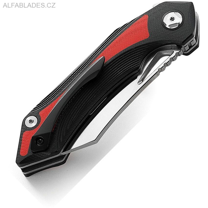 BESTECH KNIVES Kasta Linerlock Satin/Red 
