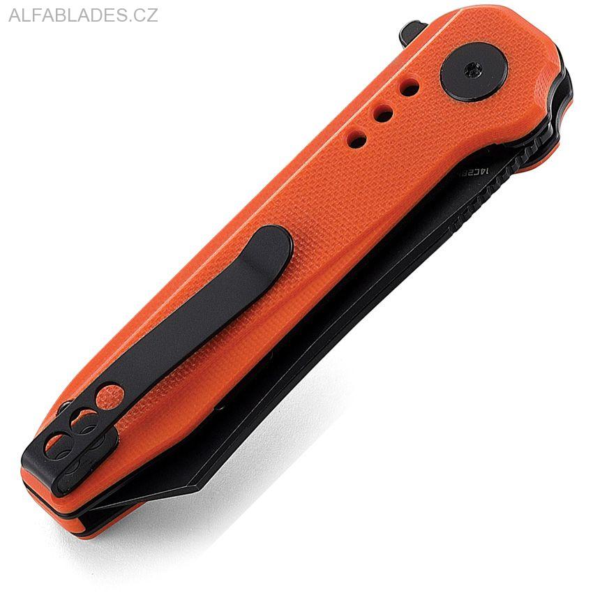 BESTECH KNIVES Syntax Tanto BW/Orange G-10 