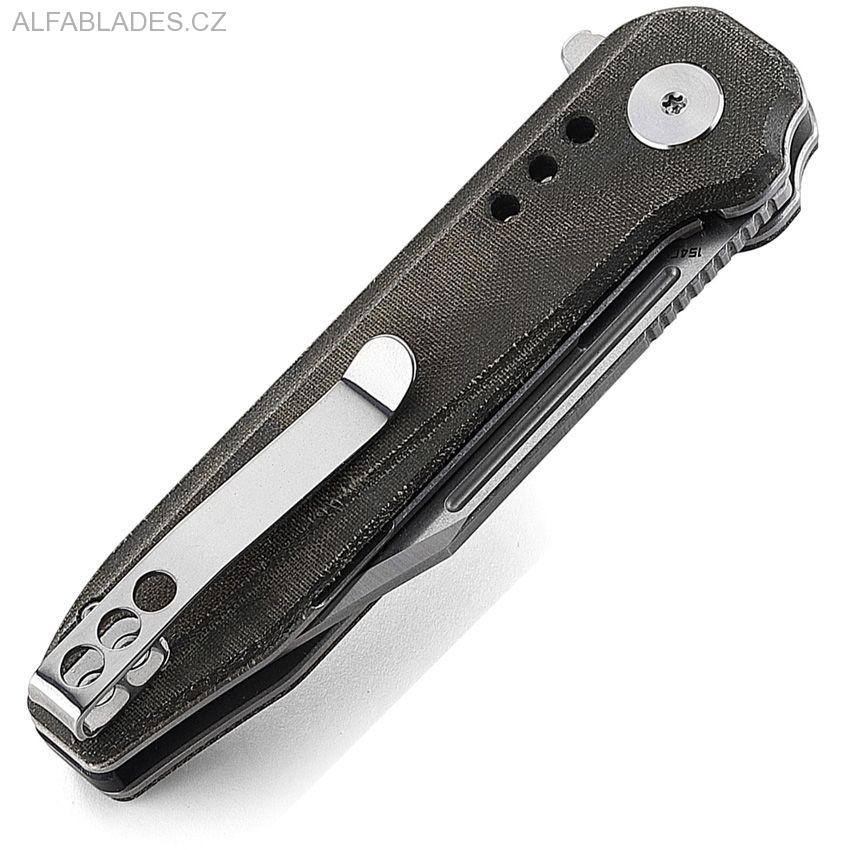 BESTECH KNIVES Syntax ClipPoint Satin/Green  Micarta