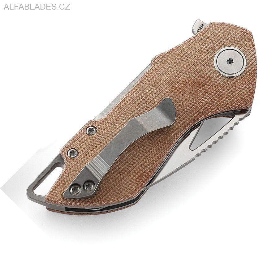 BESTECH KNIVES Riverstone Satin/Natural Micarta 