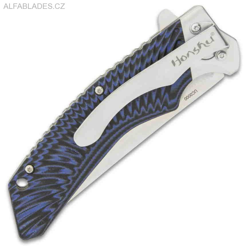 UNITED CUTLERY Honshu Black And Blue Sekyuriti Ball Bearing Pocket Knife
