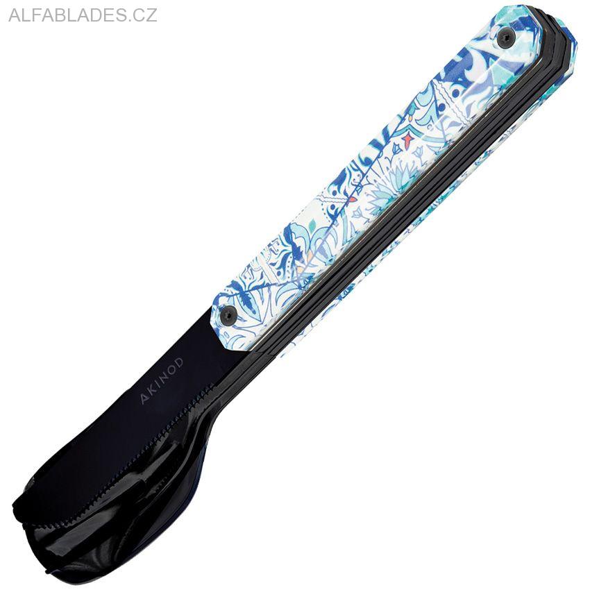 AKINOD 12H34 Magnetic Cutlery Set Azulejos