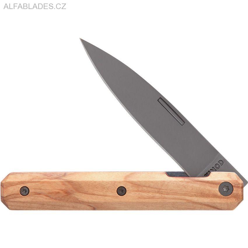 AKINOD 18H07 Paring Linerlock Olive/ Titanium coated