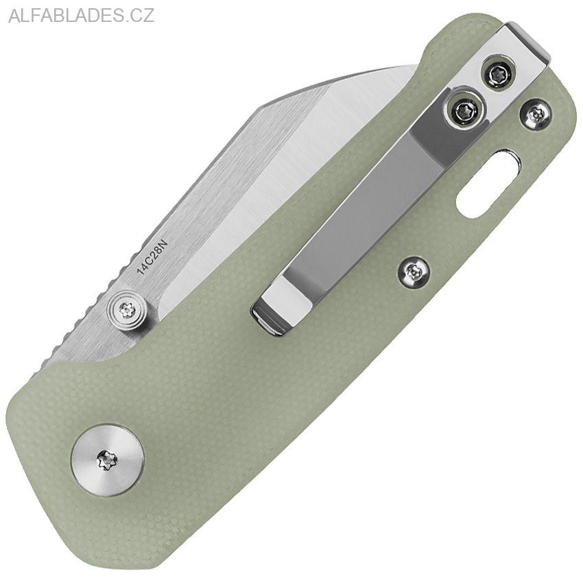 QSP Mini Penguin G-10 Jade/Satin Sandvik 14C28N