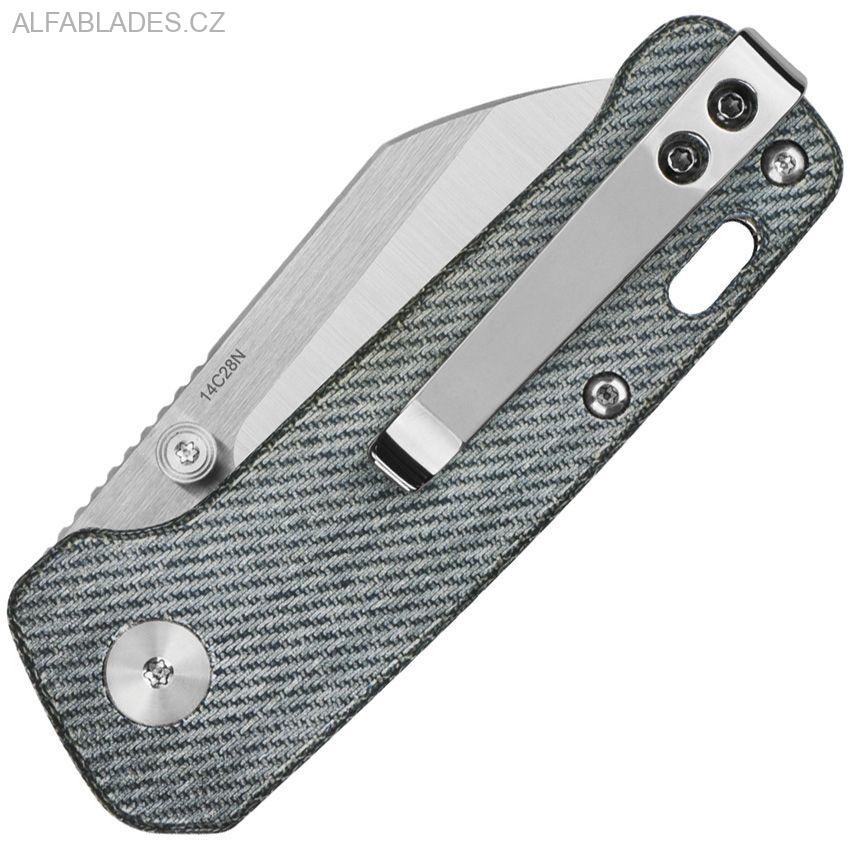 QSP Mini Penguin Denim Micarta/Satin Sandvik 14C28N