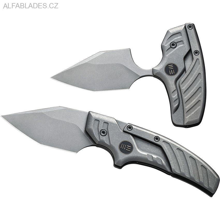 WE KNIFE 21036B2 Typhoeus Folding Push Dagger Gray Ti/SW