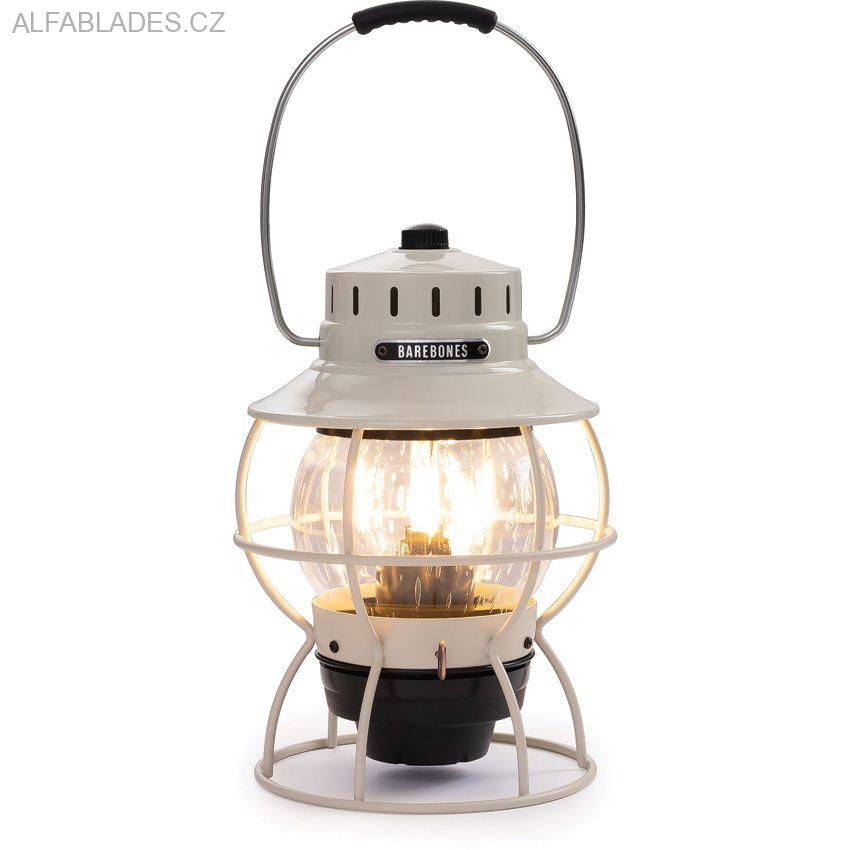 BAREBONES LIVING Railroad Lantern Vintage White