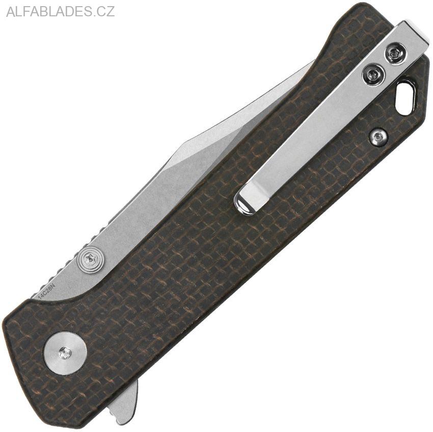 QSP Grebe ClipPoint Brown Micarta/SW