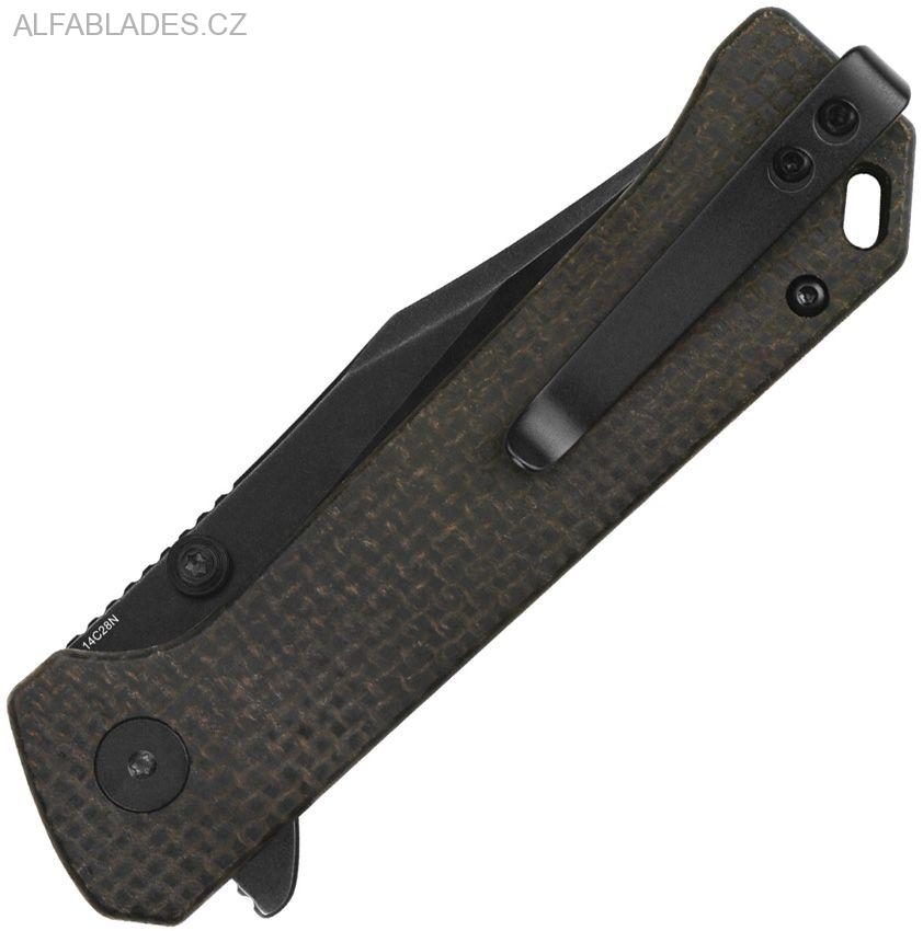 QSP Grebe ClipPoint Brown Micarta/BW