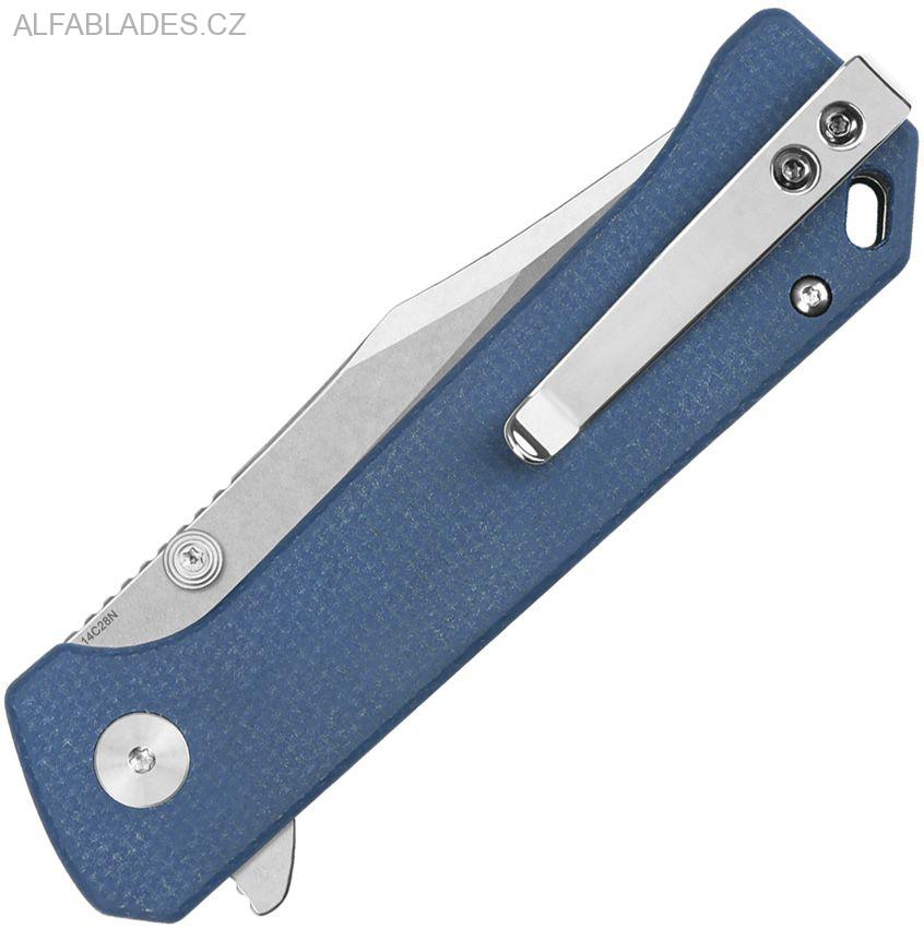 QSP Grebe ClipPoint Blue Micarta/SW